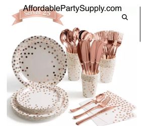 Rose Gold Elegant Party Set
