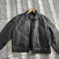 Banana Republic 100% Leather Jacket Large Black 