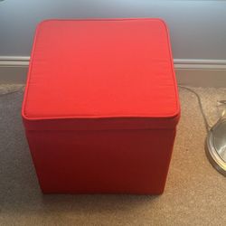 Red Storage Ottoman