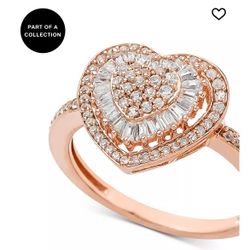 Rose Gold Engagrmrnt Ring Or Right Hand Ring