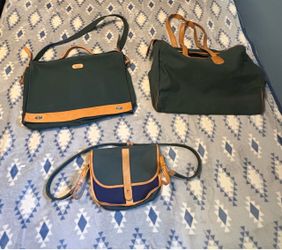 Torben Ørskov & Co. A / S Copenhagen Large Forest Green Canvas Duffle Travel Gym Bag set