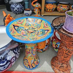 Talavera Birdbath ( Fountain) Etsy Casamxartesanalstore 