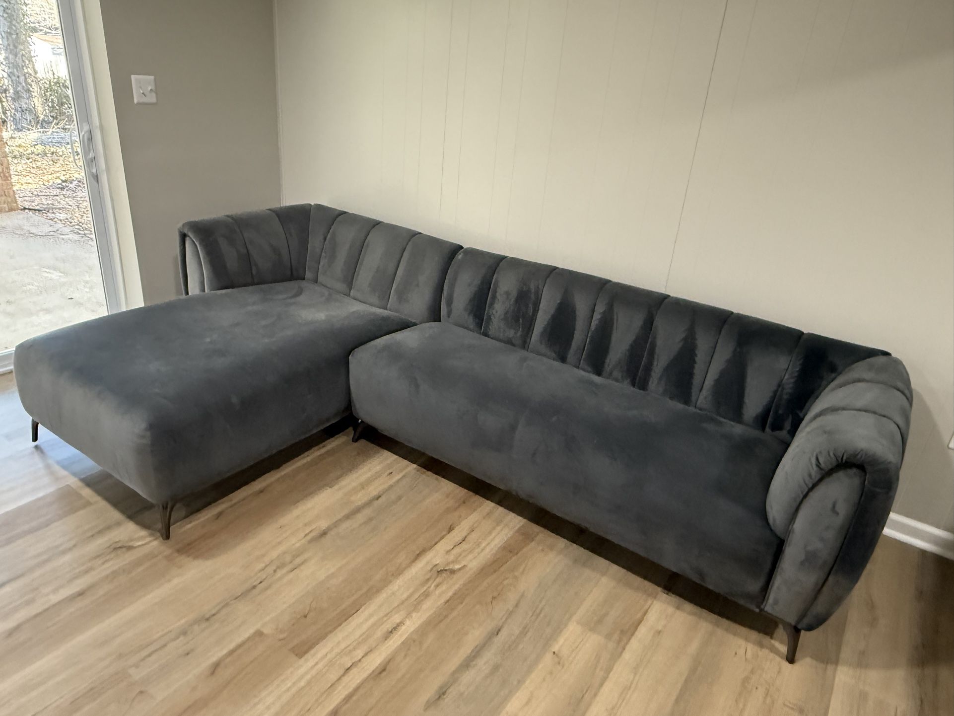Blue Suede Couch