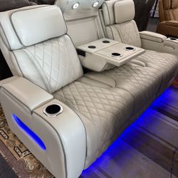 Power Reclining Sofa & Power Reclining Love Seat On Sale