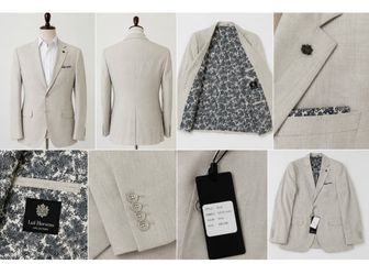 Lui Horsens Men’s 2-Piece Grey Suit – Blazer & Pants – 50R/44R