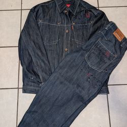 Platinum Fubu DENIM SET $120 OBO or trade