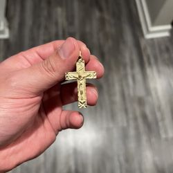 Gold Cross Pendant 14k