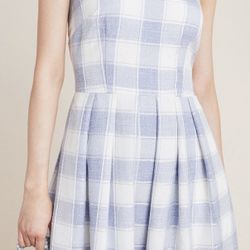 Pleated Gingham Dress From Anthropologie 