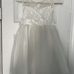 Girls White Formal Dress