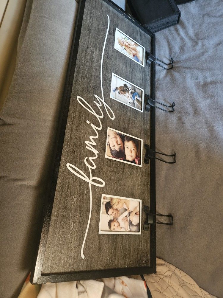 Family Picture Frame With Hooks