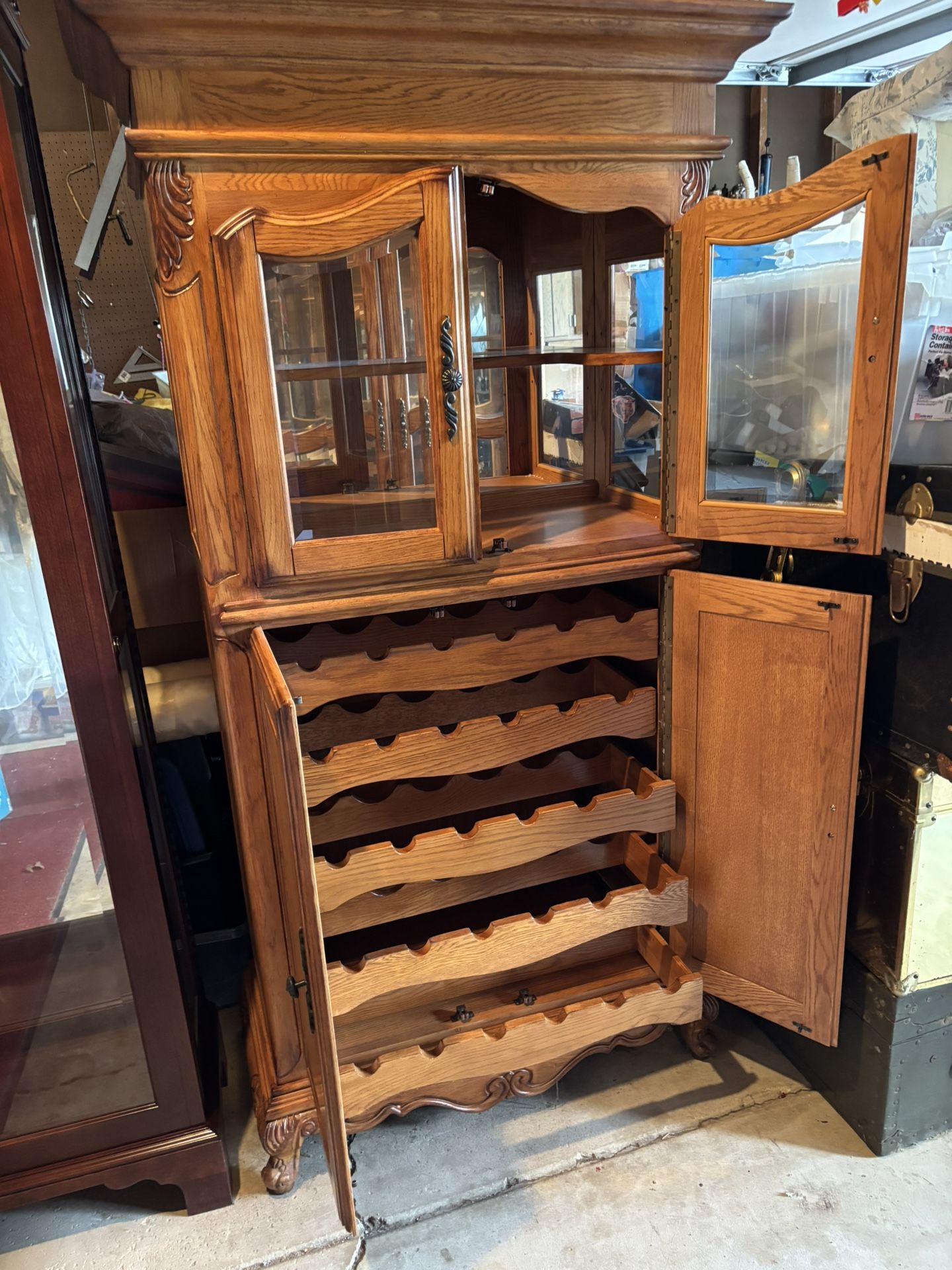 6’ Handcrafted Wood Wine Cabinet,All Products : American Fashion Style Bags On Sale