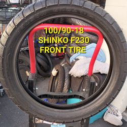 100/90-18 SHINKO F230 MOTORCYCLE FRONT TIRE What you see is what you get