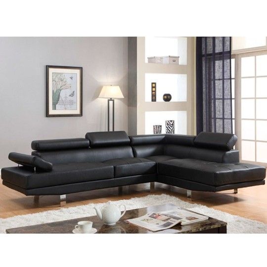 Black Sectional Sofa - Negro Sofa Seccional// Financing Available// Not Credit Needed// 0 Down Payment
