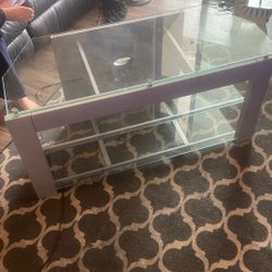 Tech Craft. Entertainment Center Glass And Metal Sturdy 