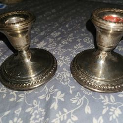 Weighted Sterling Silver Arrowsmith Candle Sticks Pfice Negotiable 