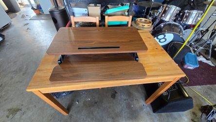 Standing desk converter.