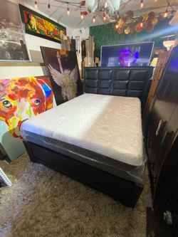 Queen Bed frame and Mattress