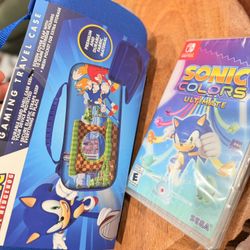Sonic Colors Ultimate Standard Edition (Post Launch) (Nintendo Switch) & NEW SONIC CASE TRAVEL CASE 