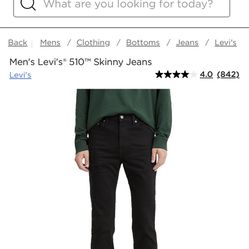 Men’s Levis 510 Skinny Jeans Brand New $25 Each Pair!!!    Size :36by30 And 36by34
