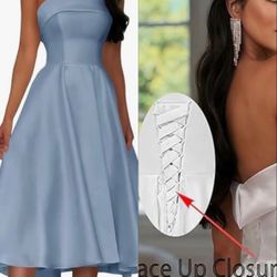 Dusty Blue Mid Length Dress Size 6