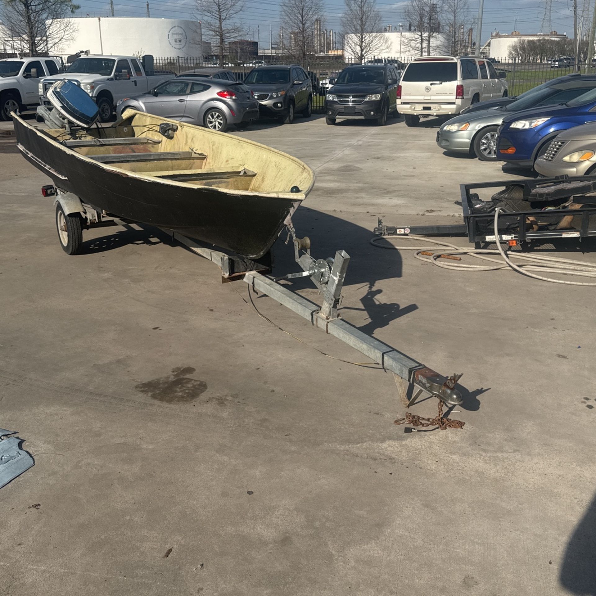 16 Foot Boat With Motor and Nice Trailer