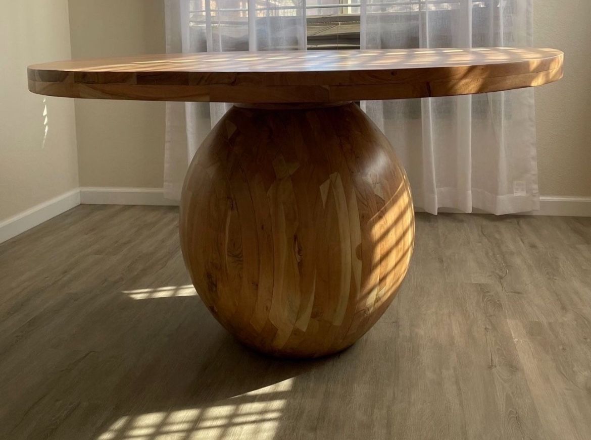 Solid Acacia Wood Dining Table