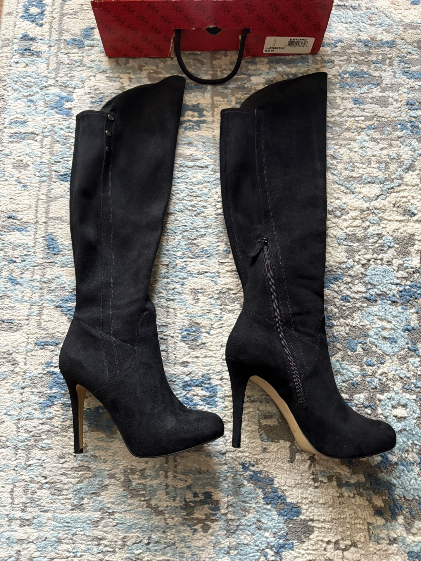 Guess Over the Knee Enesta 2 Boots Black Size 6.5