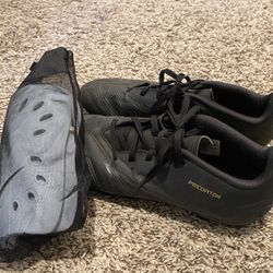 Predator Cleats Size 8/ Nike Shin Guards 