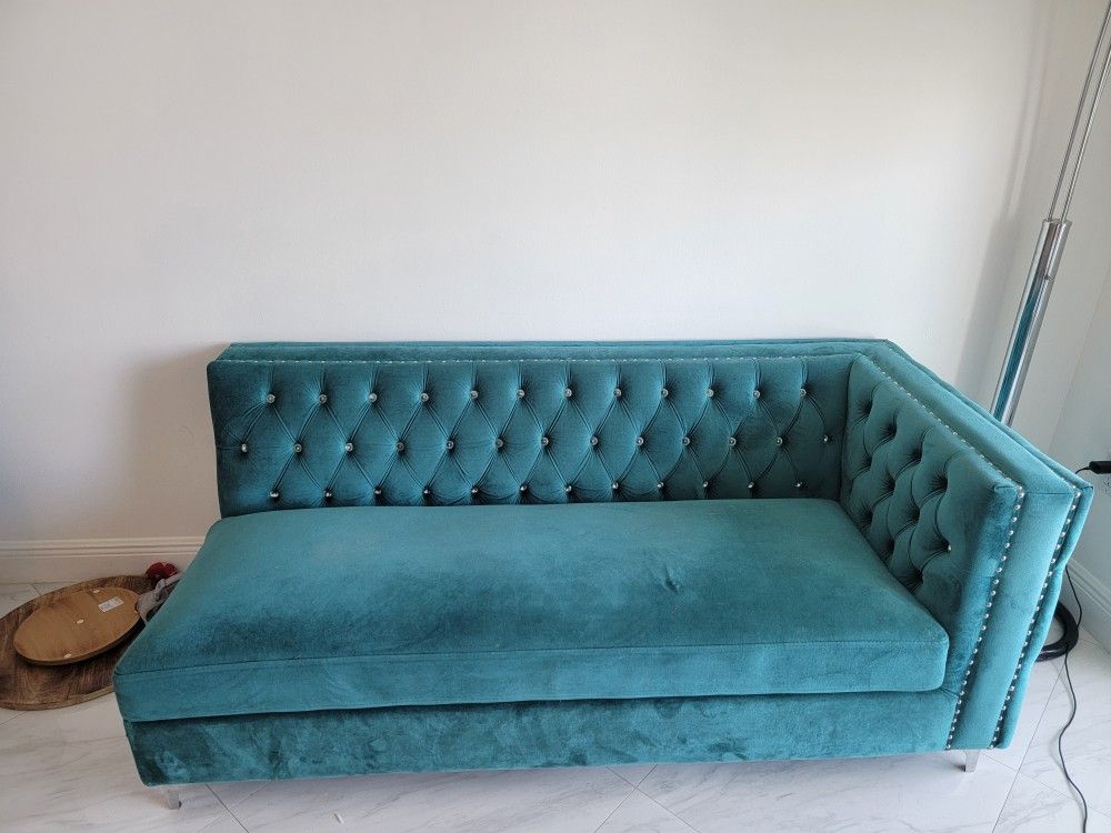 Velvet Corner Sofa on Sale