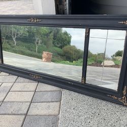 Gorgeous Antique French Etched Glass Mirror Wonderful Condition