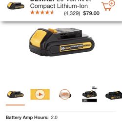 Dewalt 20 V Battery $30 Each