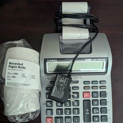 Casio HR-100TM 12-Digit Tax & Exchange Printing Calculator 