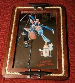 Vintage  Nautical  Teak Wood ,Captain  Morgan Serving  Tray