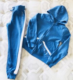 Kids size 10 Bebe jump suit outfit sporty comfy blue