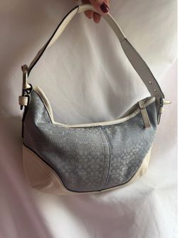 Coach hobo blue canvas