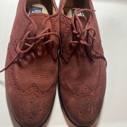 New POLO RALPH LAUREN Orrick Wingtip Red Men’s Leather Vintage Shoes Size 8