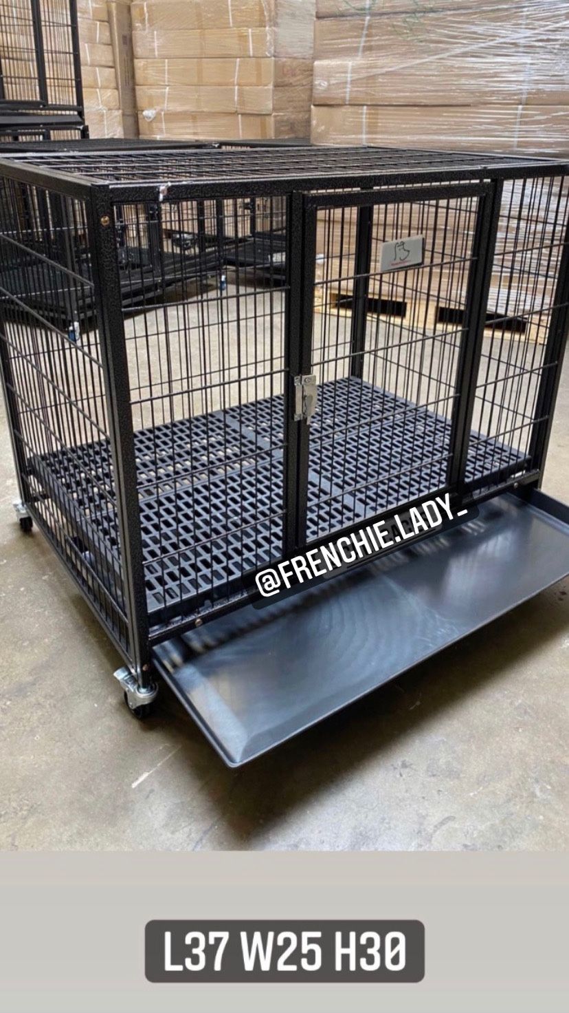 NEW! 37" Plastic Floor Grid Heavy-Duty Dog Cage (Kennel) (Crate)