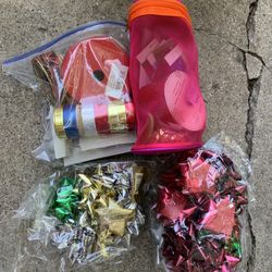 Christmas ribbon and bows lots of