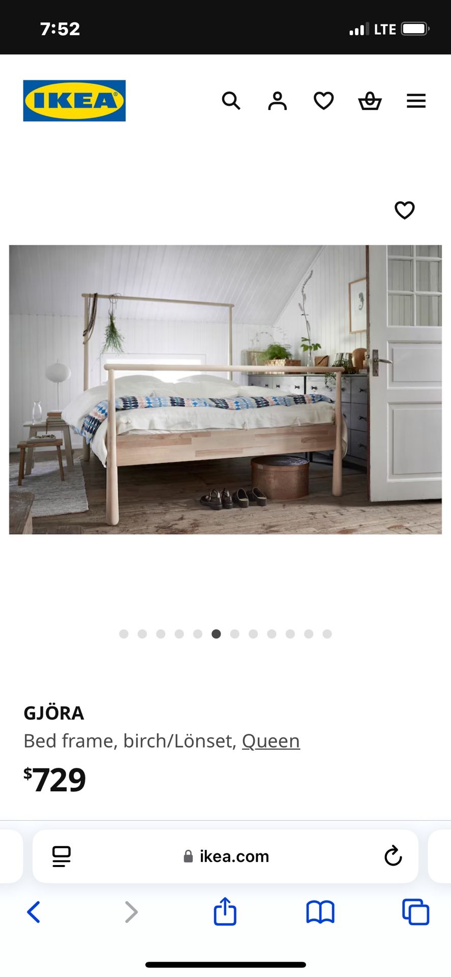 IKEA Ghost Queen Bed Frame & Boxspring