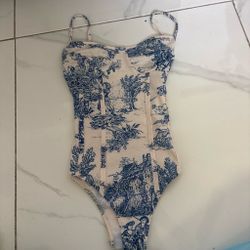 Toile de Jouy Print Bodysuit