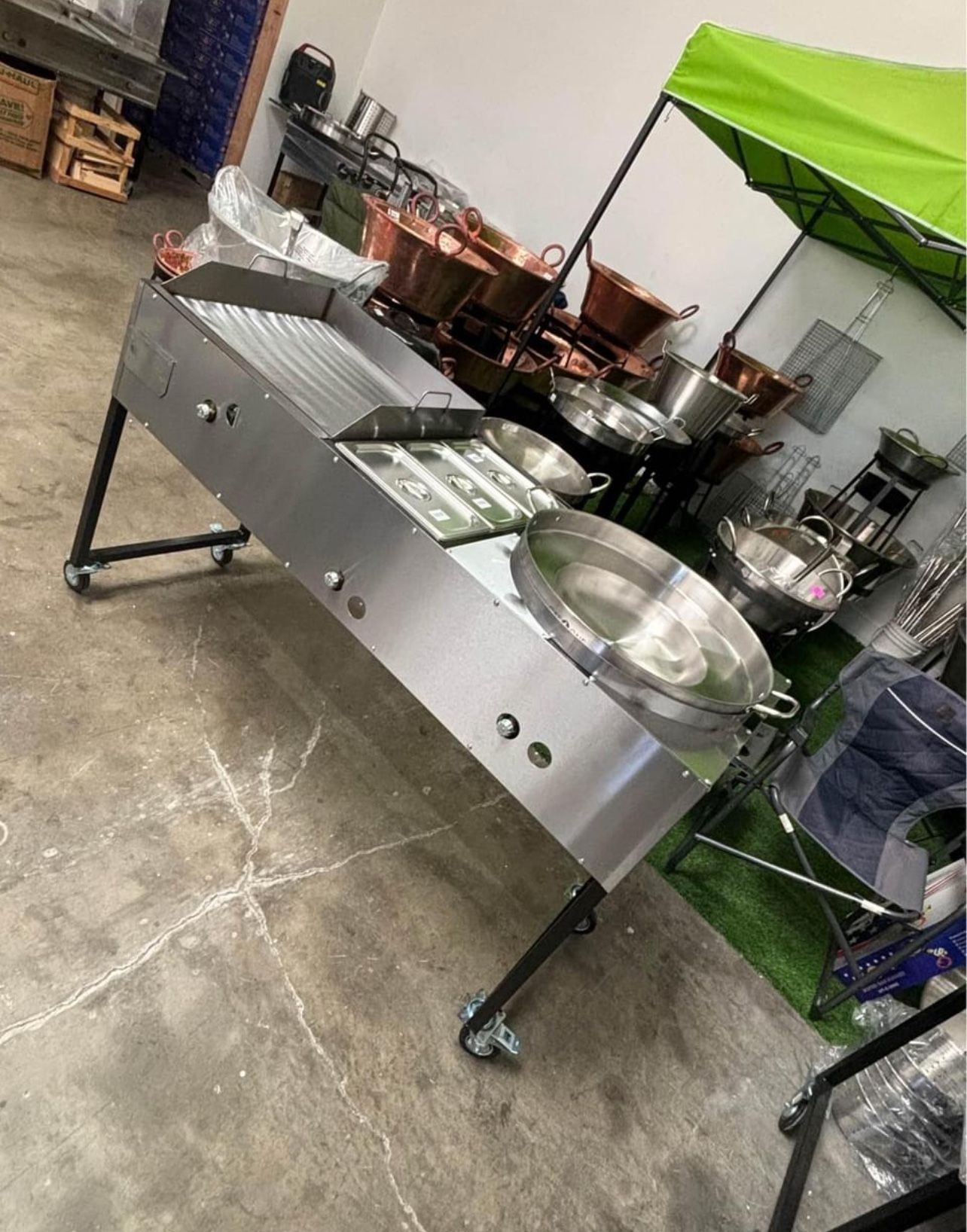 Plancha De 24+ 3 Vaporeras + Comal De Gusto/ New Taco Carts/ New Grills/ New Food Carts/ Planchas/ Parillas/ Comales/ Somos Fabricantes