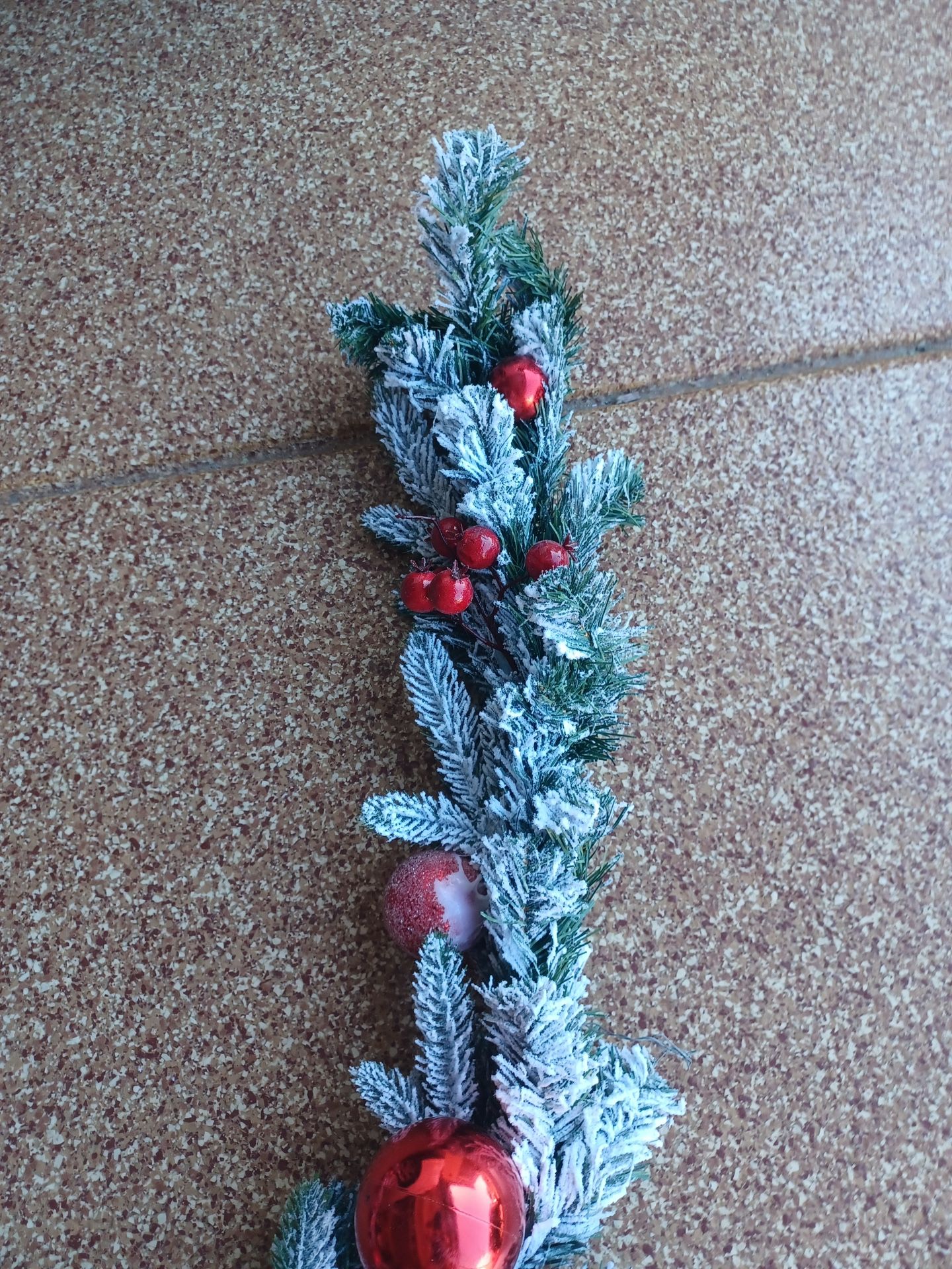 8ft Garland W/ Lights And A 19ft Garland Without Lights