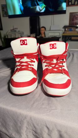 DC Cure High-Top Skate Shoes size 11 Red/White
