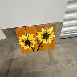 Acrylic Sunflower Painting 