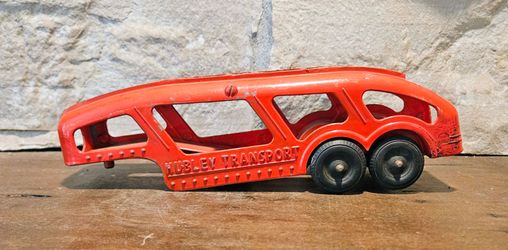 Vintage HUBLEY car carrier trailer only  cast metal 1950's