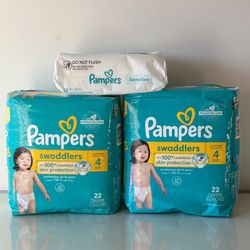 Brand New Pampers Diapers & Wipes For $15