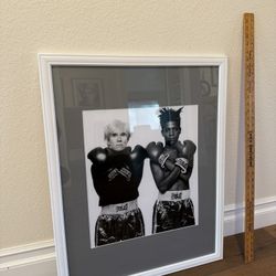 Framed Basquiat And Warhol Art