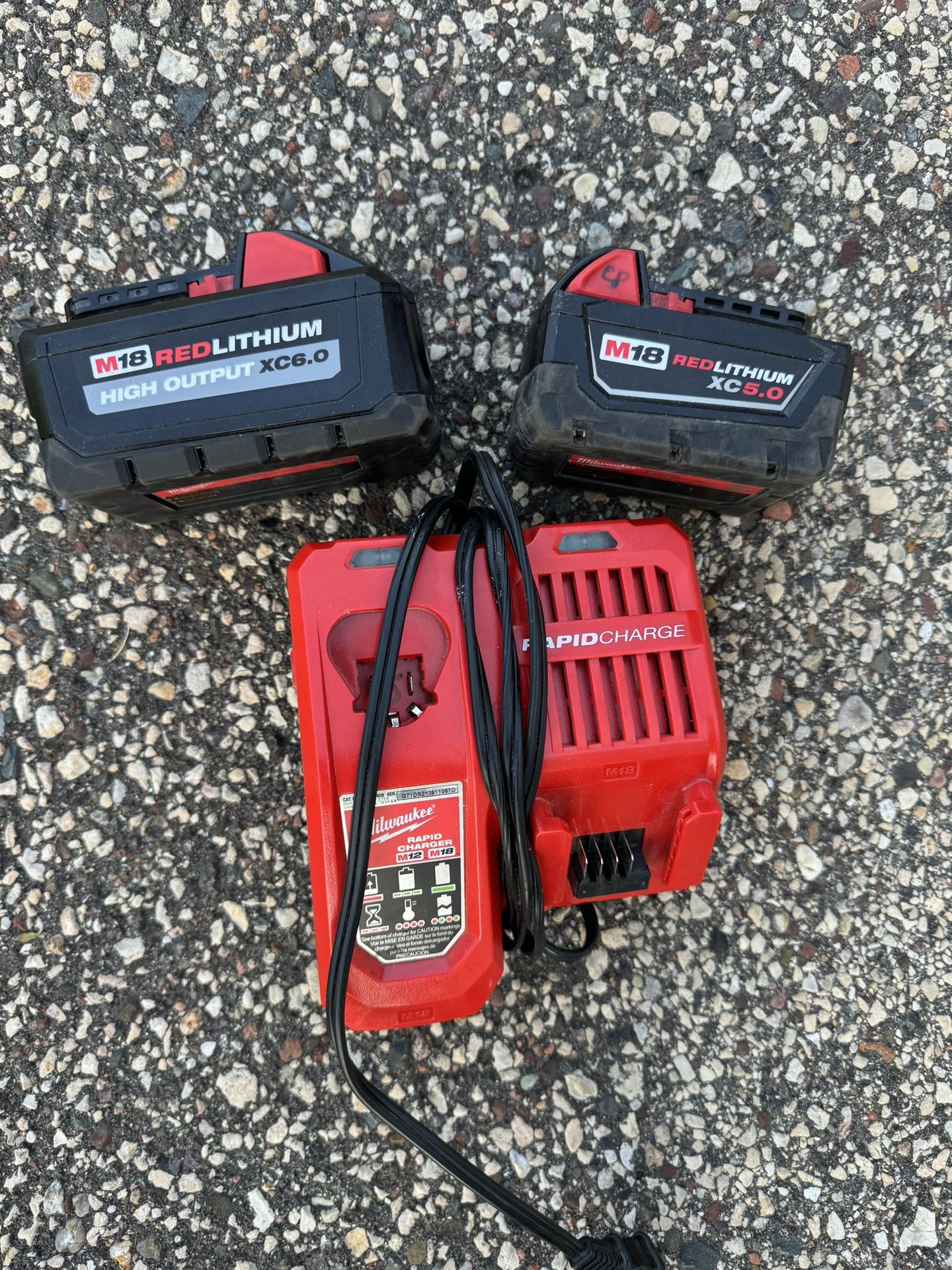 Milwaukee M18 Batteries And Rapid Charger