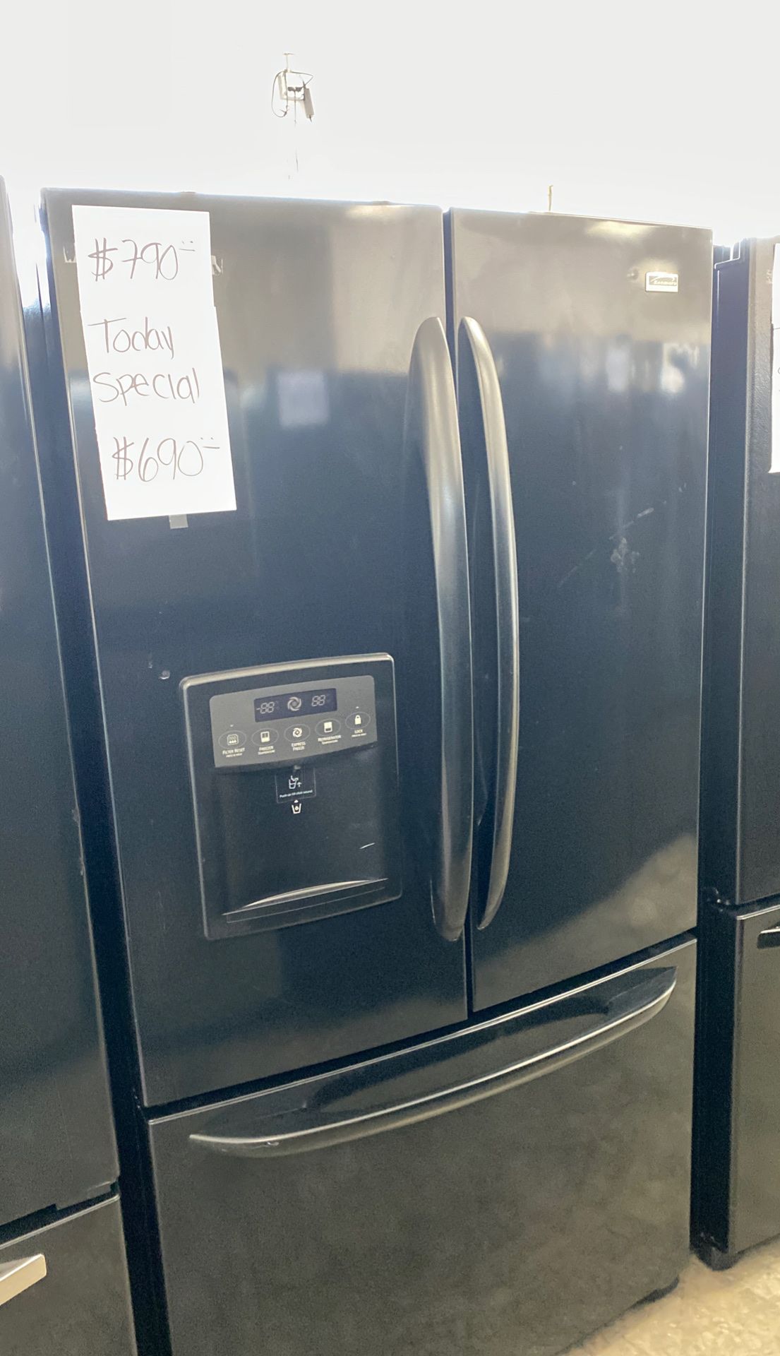 Black kenmore elite French door refrigerator