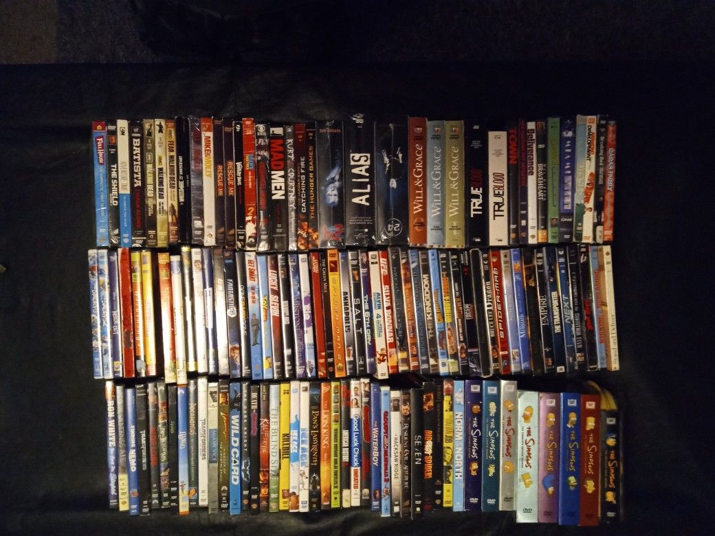Huge Lot Of  Over 160 DVDs And Blu Rays 